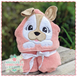 1650 Puppy Girl Hooded Towel Design
