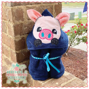 1652 Piggy Boy Hooded Towel Design