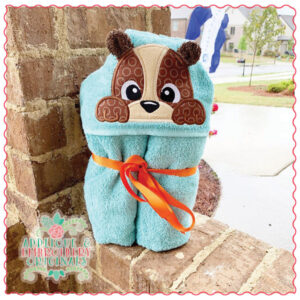 1655 Bear Boy Hooded Towel Design