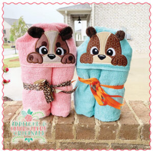 1657 Bear Set Hooded Towel Design