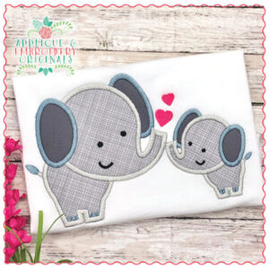 1660 Elephant Mommy & Me Applique Design