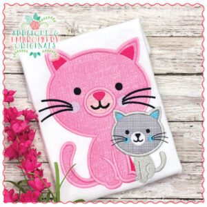 1668 Kitty Mommy & Me Applique Design