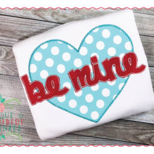 167 Be Mine Heart Applique Design