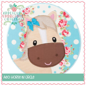 1679 Horse in Circle Applique Design