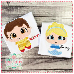 1681 Dashing Prince & Blue Princess Applique Design Set