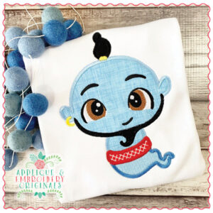 1684 Blue Genie Applique Design