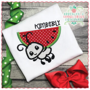 1720 Ant Carrying Watermelon Applique Design