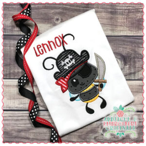 1728 Pirate Bee Applique Design