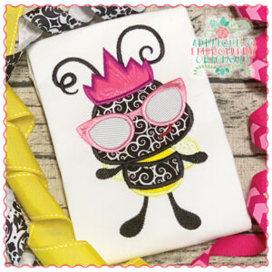 1729 Queen Bee Applique Design