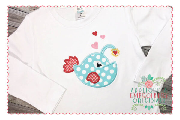 173 Angler Fish Heart Applique Design - Image 2
