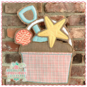 1739 Sand Pail Door Hanger Applique Design