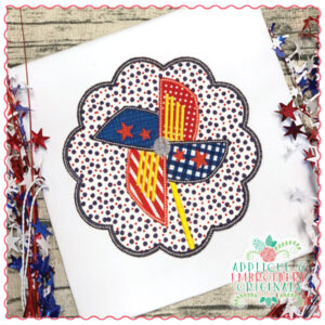 1747 Fourth of July Pinwheel Applique Design