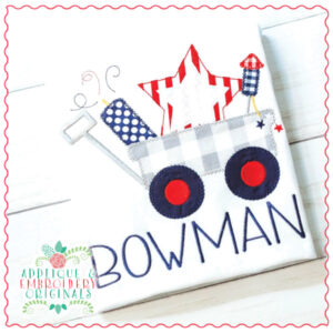 1750 FOJ Wagon Applique Design