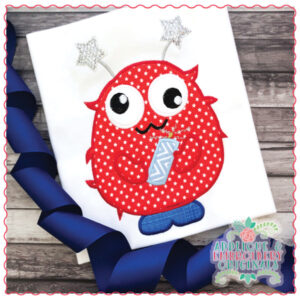 1751 Fourth of July Monster Applique Design