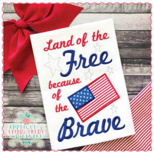 1754 Land of the Free Applique Design