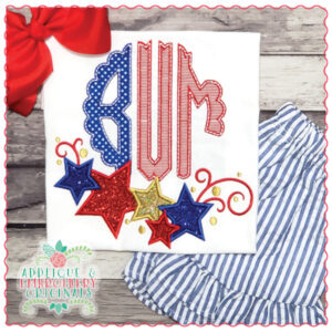 1759 Star Swag Applique Design