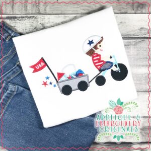 1761 FOJ Tricycle Boy Applique Design