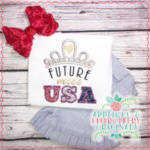 1764 Future Miss America Applique Design