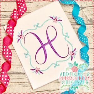 1785 Arrow Point Monogram Frame Embroidery Design