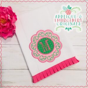 1787 Bella Monogram Frame Applique Design