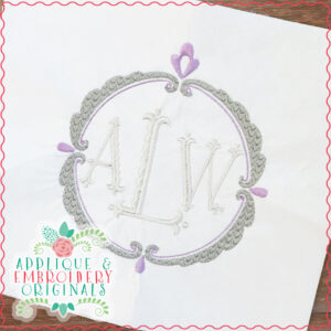 1790 Brooklyn Monogram Frame Embroidery Design