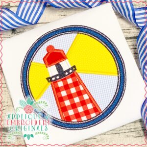 1805 Light House in Circle Applique Design