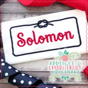 1808 Rope Name Frame Embroidery Design