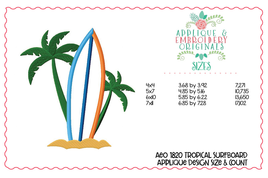 AEO 1820 Tropical Surfboard