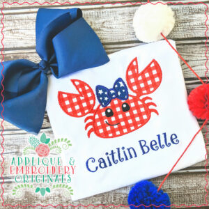 1834 Girly Crab Applique Design