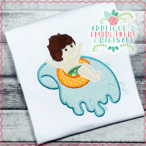 1836 Innertube Boy Applique Design