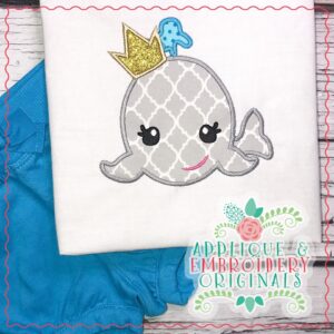 1847 Princess Whale Applique Design