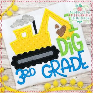 1860 I Dig 3rd Grade Applique Design