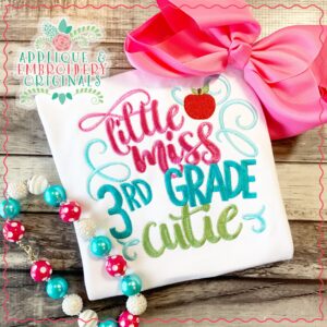 1868 Little Miss 3rd Cutie Embroidery Design