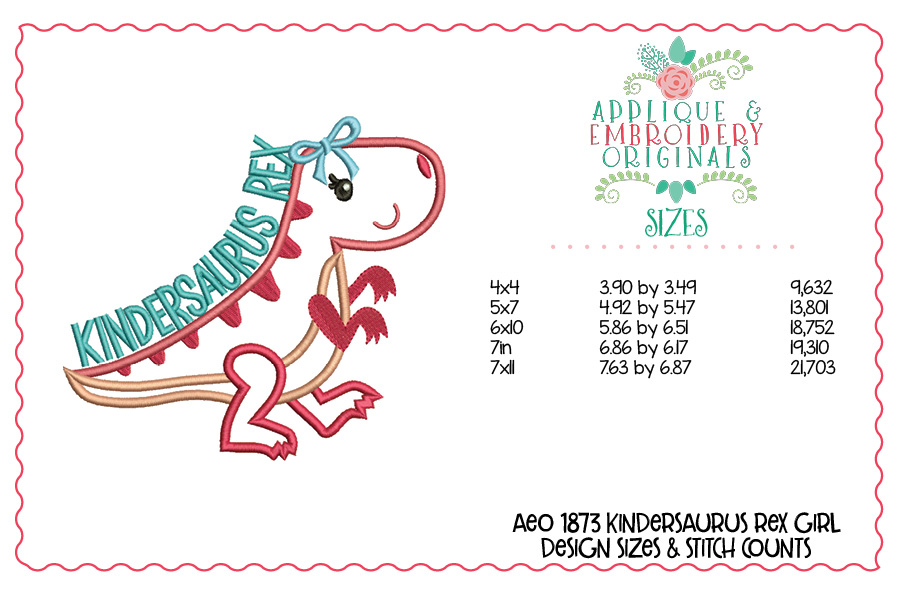 AEO 1873 Kindersaurus Rex Girl