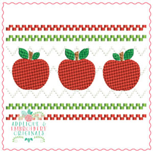 1877 Apples Faux Smocked Embroidery Design