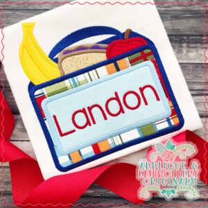 1893 Lunch Box Monogram Frame Embroidery Design