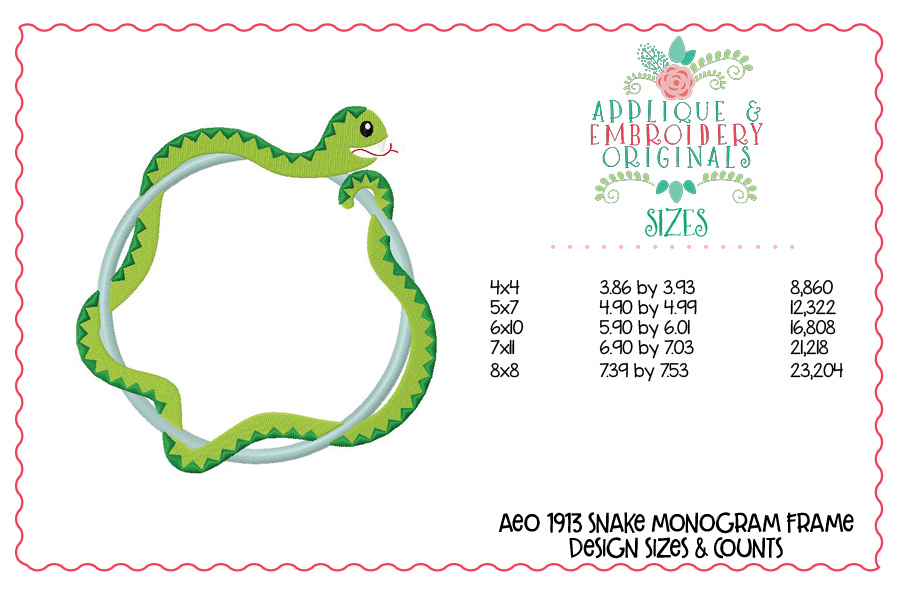 AEO 1912 Snake Monogram Frame 1