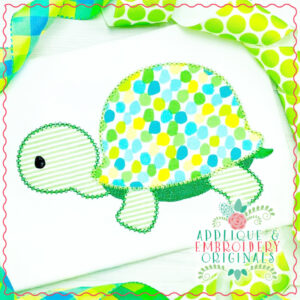 1918 Turtle Vintage Stitch Applique Design