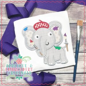 1921 Elephant Artist Applique Design