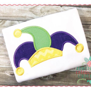 194 Jesters Mardi Gras Hat Plain Applique Design