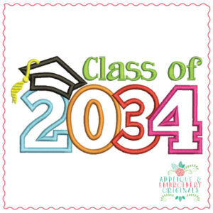 1941 Class of 2034 Applique Design