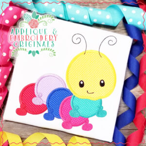 1965 Cute Caterpillar Applique Design
