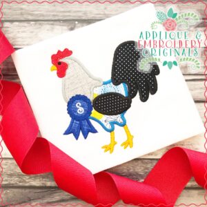 1970 First Place Rooster Applique Design