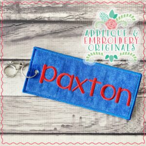 1986 Tag Rectangle Applique Design