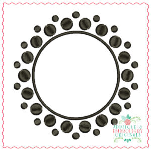 1990 Dot Frame Embroidery Design