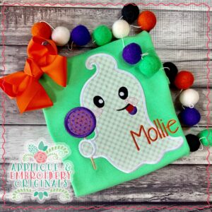 1996 Ghost with Lollipop Applique Design
