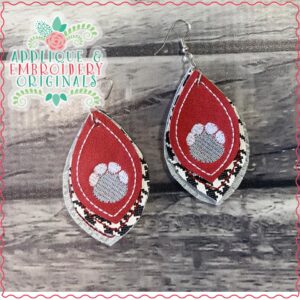 2006 Elephant Print Layered Earrings In-The-Hoop Design