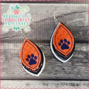 2008 Paw Print Layered Earrings In-The-Hoop Design