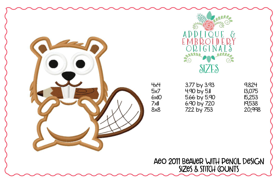 AEO 2011 Beaver with Pencil