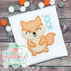 2012 Cute Fox Applique Design